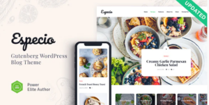 Especio | Personal Gutenberg Food Blog WordPress Theme 1.0