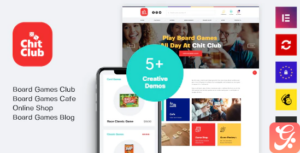 Chit Club | Board Games Bar & Anticafe WordPress Theme 1.0