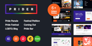 Prider | LGBT & Gay Rights Festival WordPress Theme + Bar 1.1