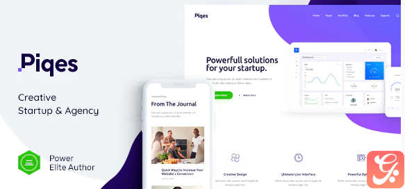 Piqes | Creative Startup & Agency WordPress Theme 1.0.8