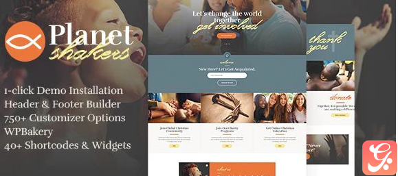 Planet Shakers | Church & Religion WordPress Theme 1.0.3
