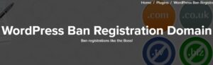 WordPress Ban Registration Domain 1.0.4