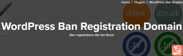 WordPress Ban Registration Domain 1.0.4