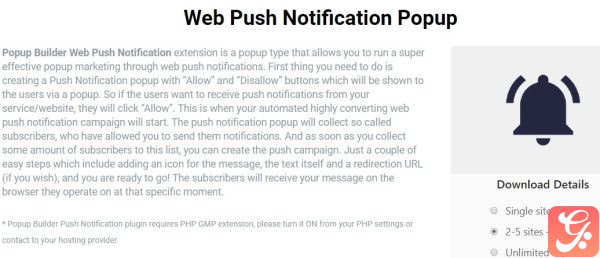 Popup Builder Push Notification