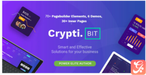 CryptiBIT - Technology, Cryptocurrency, ICO/IEO Landing Page WordPress theme 1.3