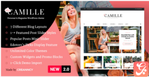 Camille - Personal & Magazine WordPress Theme 2.2