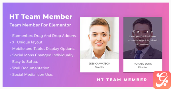 HT Team Member For Elementor