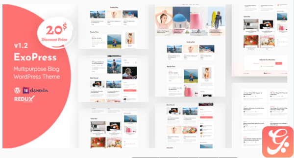 Exopress Multipurpose Personal Blog WordPress Theme