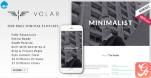 Volar | One Page Minimal Parallax Drupal Theme
