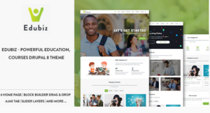 Edubiz - Powerful Education, Courses Drupal 8.7 Theme