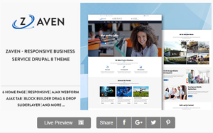 Zaven - Responsive Business Service Drupal 8.8 Theme