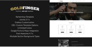 Goldfinger - Barbershop Joomla Template