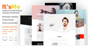 It's Me - Creative Personal Portfolio or Agency Responsive Joomla Template with 3 Styles