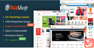 AaShop - Responsive & Multipurpose Sectioned Bootstrap 4 Shopify Theme