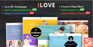 iLove - Highly Creative Responsive Shopify Theme (Sections Drag & Drop Ready)