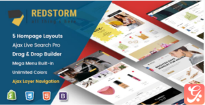 RedStorm - Creative Drag & Drop Sectioned Responsive Shopify Theme