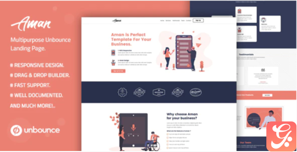 Aman %E2%80%94 Multi Purpose Template with Unbounce Page Builder
