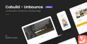 Unbounce Construction Landing Page Template - Cobuild
