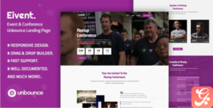 Eivent — Conference & Event Unbounce Landing Page Template