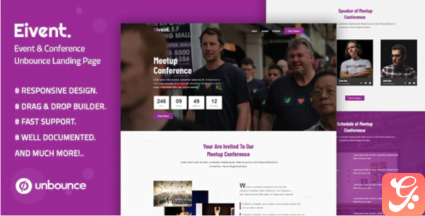 Eivent %E2%80%94 Conference Event Unbounce Landing Page Template 1