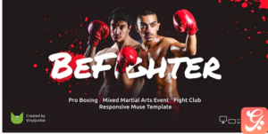 BeFighter - Boxing Event / Mixed Martial Arts / Fight Club Responsive Muse Template