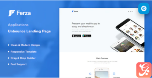 Ferza - Applications Unbounce Landing Page Template