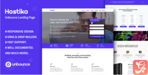 Hostika — Unbounce Landing Page Template