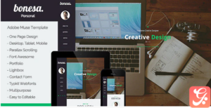 Bonesa - Portfolio One Page Muse Template