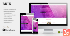 BRIX - Mobile App landing page Muse Template