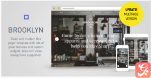 Brooklyn - Clean And Modern Onepager & Multipager design