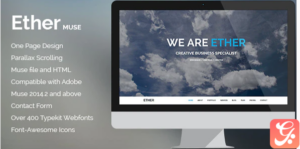 Ether - One Page Multipurpose MUSE Template