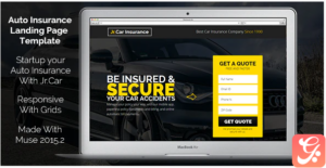 Jr. Auto Insurance Landing Page - Responsive Muse Template