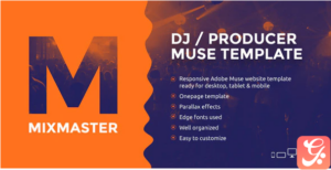 MixMaster - DJ / Producer Website Muse Template
