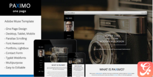 Paximo -Parallax Portfolio Muse Template