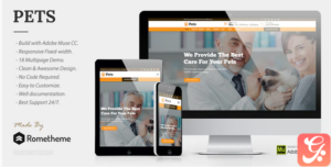 PETS - Pet Care, Shop, and Veterinary Muse Template