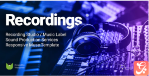 Recordings - Recording Studio / Sound Production / Music Label Responsive Muse Template
