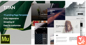 Titan - Responsive Muse Templates for Landing Page + Gallery Widgets