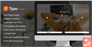 Typo - One Page MUSE Template