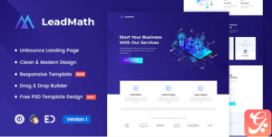 LeadMath - Lead Generation Unbounce Landing Page Template