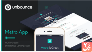Metro App - Unbounce Landing Page