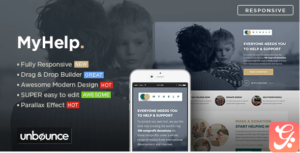 MyHelp - Non-Profit Unbounce Landing page Template