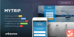 MyTrip - Travel Agency Unbounce Template