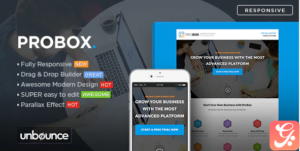 ProBox - SaaS Unbounce Landing Page Template