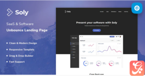 Soly - SaaS & Software Unbounce Landing Page Template