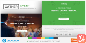 Unbounce Event Landing Page Template - Gather