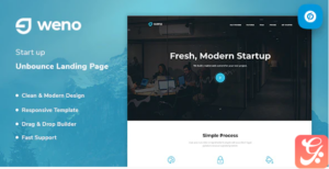 Weno - Startup Unbounce Landing Page Template