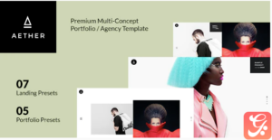 AETHER - Minimal & Enjoyable Multi-Concept Portfolio / Agency Template