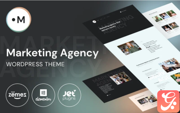 Marketing Agency Website Template for marketing services WordPress Theme
