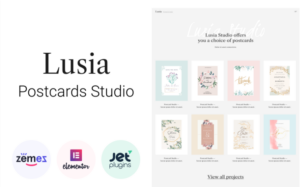 Lusia - Card Design Website WordPress Theme