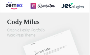 Codi Miles - Graphic Design Portfolio Websites to Grow Your Business WordPress Theme